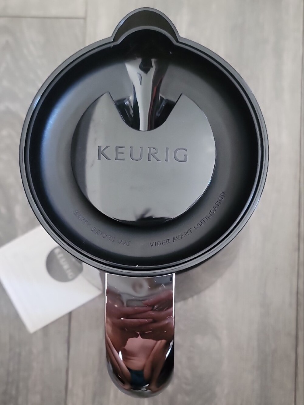Keurig 2.0 Black Plastic Carafe 32oz Double-Walled with Easy Pour Handle